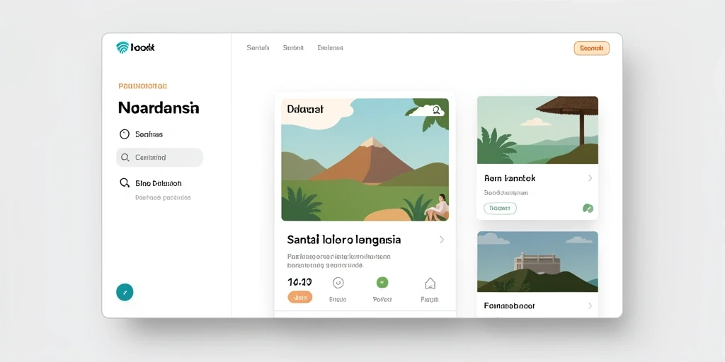 Pemandangan indah dari dunia fantasi yang luas.