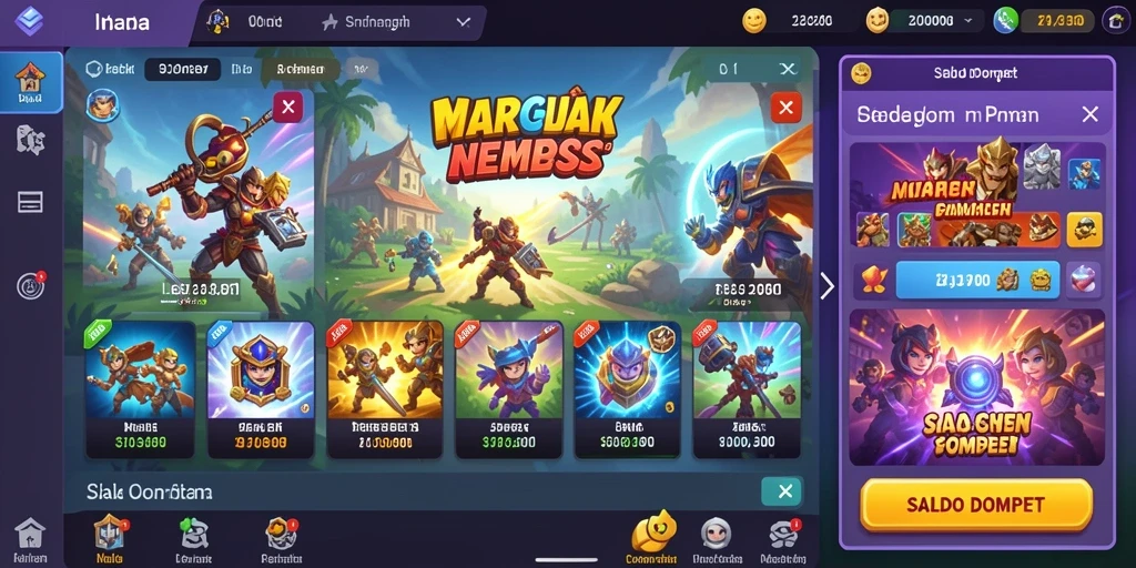 Arena pertandingan yang beragam dan menarik.